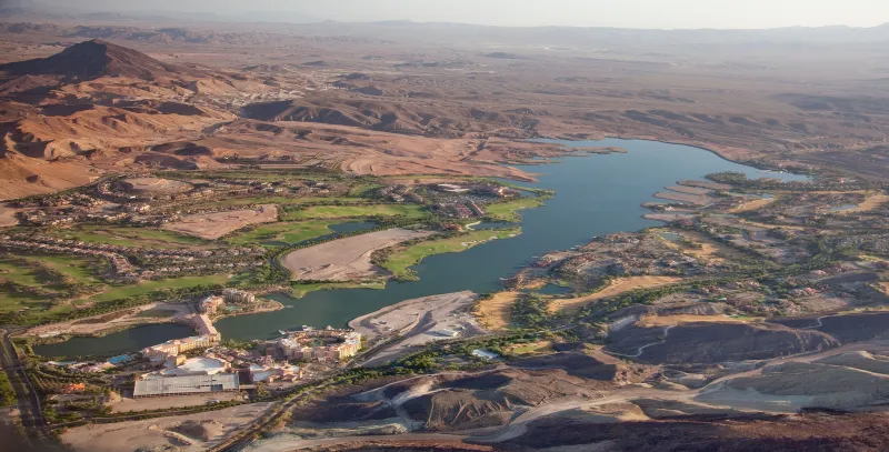 Aerial view of Lake Las Vegas in Henderson
